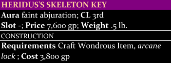 Heridus's Skeleton Key